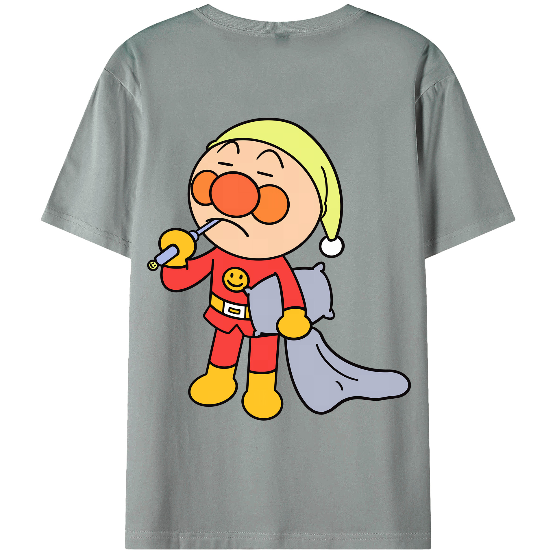 （画像用） アンパンマン Anpanman 綿100％ メンズ半袖Tシャツ（バックプリント） 通気性